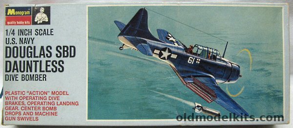 Monogram 1/48 Douglas SBD Dauntless Dive Bomber - Blue Box Issue, PA54-150 plastic model kit